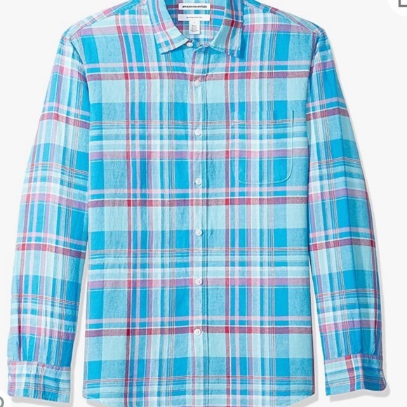 Amazon Essentials Men's Regular-Fit Long-Sleeve Linen Cotton Shirt - Picture 2 of 3